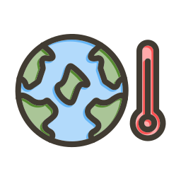 le réchauffement climatique Icône