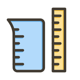 utensilios de medición icono