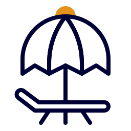 Sun umbrella icon