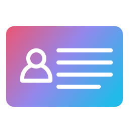 tarjeta de identificación icono