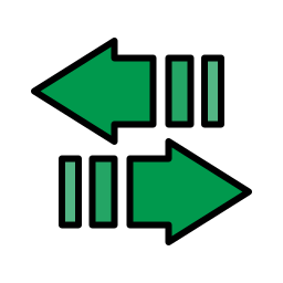 Right and left icon