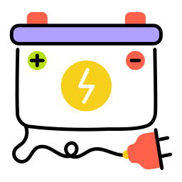 Car battery icon