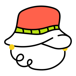 sombrero de pesca icono