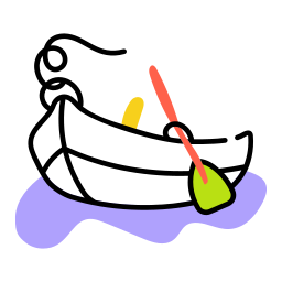 Гребная лодка иконка