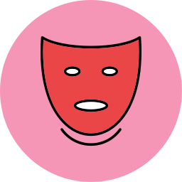 maschera teatrale icona