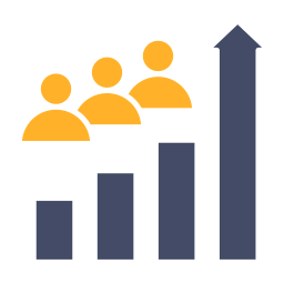 croissance collaborative Icône