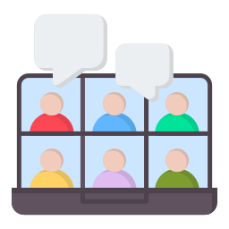 reunião virtual Ícone