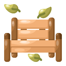 Wooden bench icon