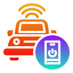 vernetztes auto icon