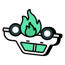 불타고 있는 자동차 icon