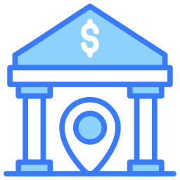 銀行の所在地 icon