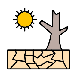 sequía icono