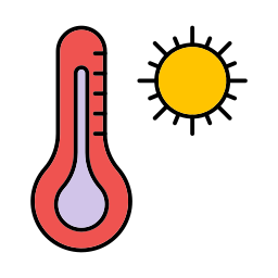 alta temperatura icona