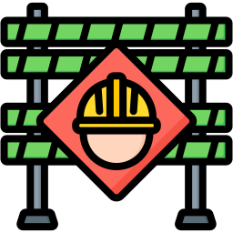 Construction sign icon