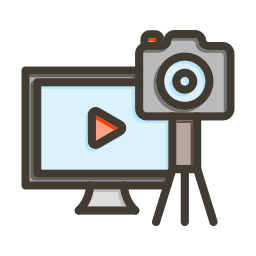 Video blogger icon