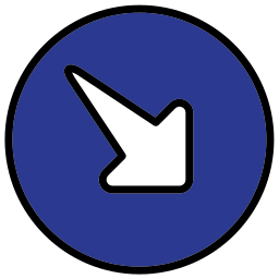 Down right arrow icon