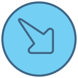 Down right arrow icon