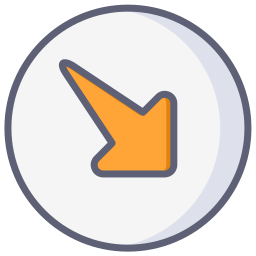 Down right arrow icon