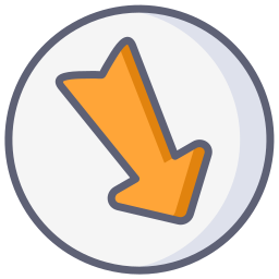 Down right arrow icon