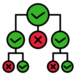 Árbol de decisión icono