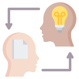 trasferimento di conoscenza icona