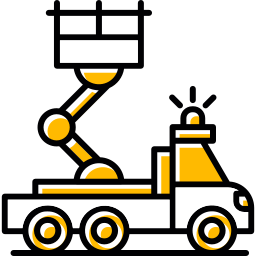 camión con escalera icono