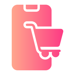 Mobile shopping icon