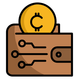 billetera criptográfica icono