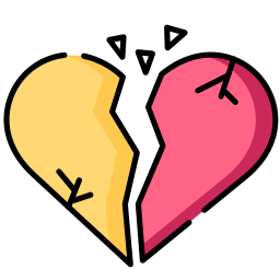 Heart break icon
