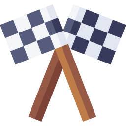 Crossed checkered flags icon