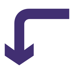 Left down arrow icon