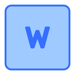 lettera w icona