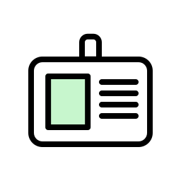 tarjeta de identificación icono