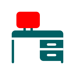 Office desk icon