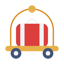 Luggage cart icon