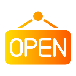 Open sign icon