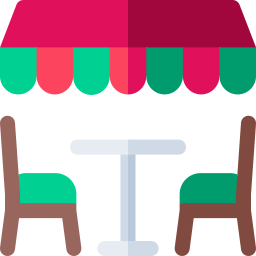 uliczna kawiarnia ikona
