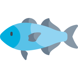 blauwe vis icoon