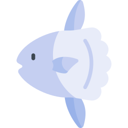 pez luna del océano icono