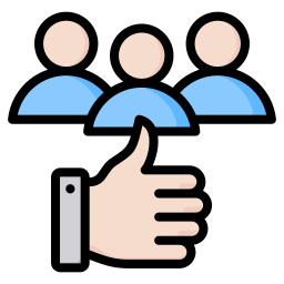 la satisfacción del cliente icono