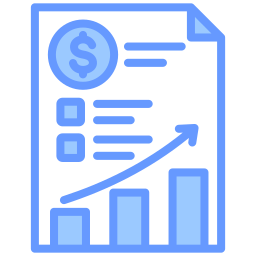 informe financiero icono