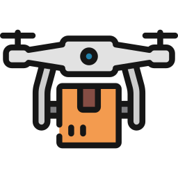 entrega de drones Ícone