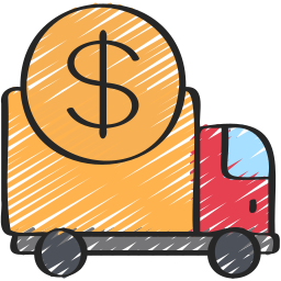 Shipping cost icon