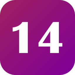 Number 14 icon