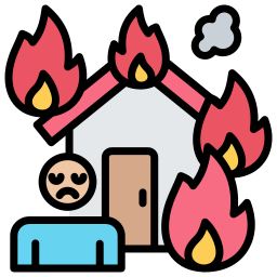 Пожар дома иконка