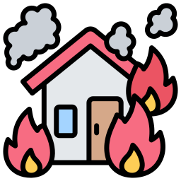 incêndio em casa Ícone