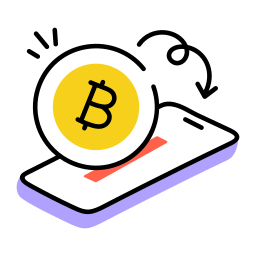 bitcoin in linea icona