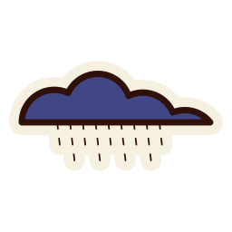 nube de lluvia icono