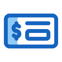 Bank check icon