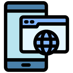 web móvil icono